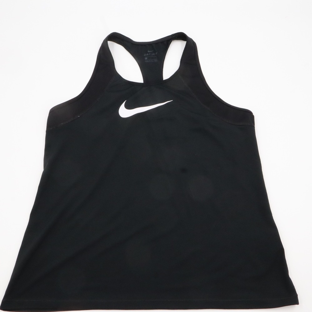 Nike Dri-FIT Racerback Tank Top Womens Large Black AT4541-010 Athletic Swoosh
